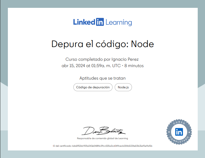 Depura el código Node